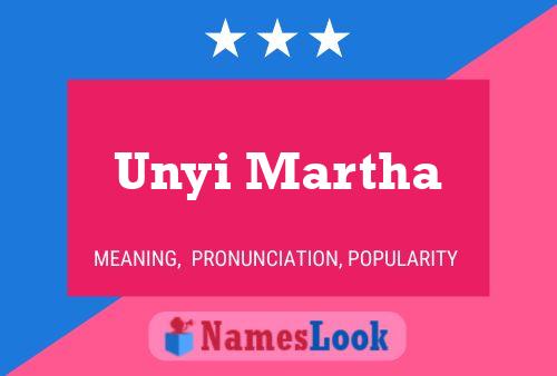 Постер имени Unyi Martha