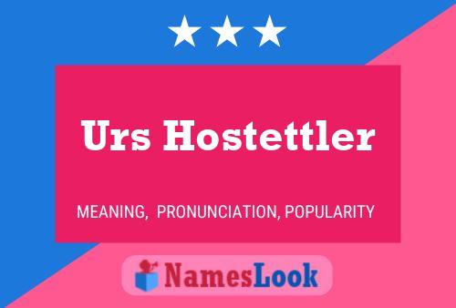 Постер имени Urs Hostettler