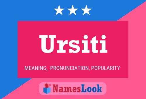 Постер имени Ursiti