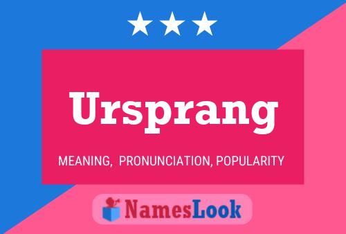 Постер имени Ursprang