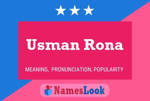 Постер имени Usman Rona