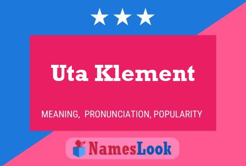 Постер имени Uta Klement