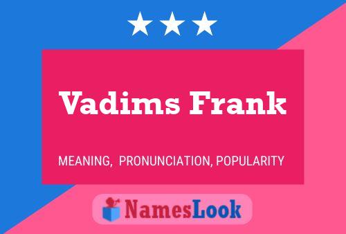 Постер имени Vadims Frank