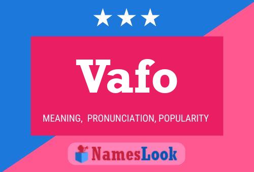 Постер имени Vafo