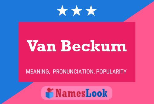 Постер имени Van Beckum