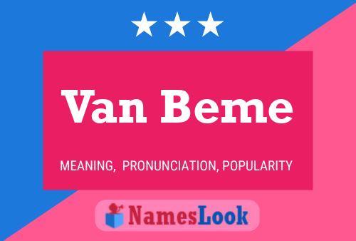 Постер имени Van Beme