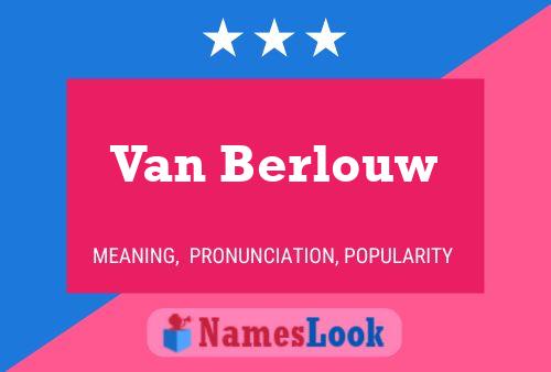 Постер имени Van Berlouw