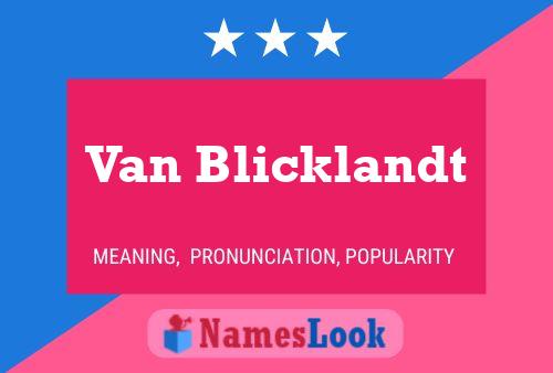 Постер имени Van Blicklandt