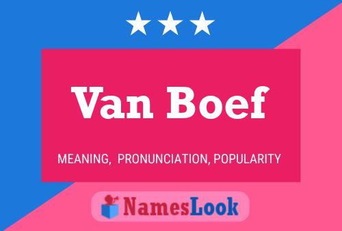 Постер имени Van Boef