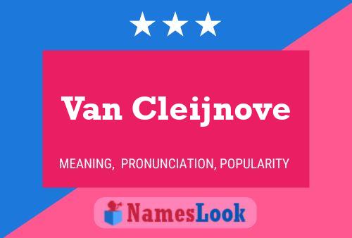 Постер имени Van Cleijnove