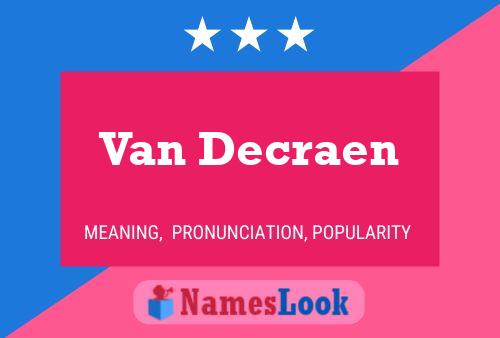 Постер имени Van Decraen