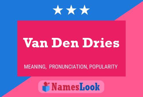 Постер имени Van Den Dries