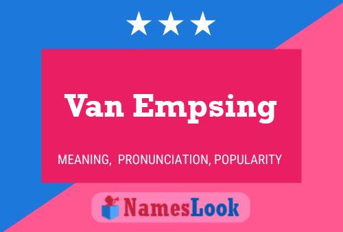 Постер имени Van Empsing