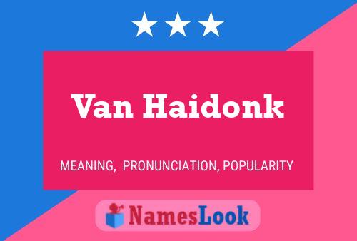 Постер имени Van Haidonk