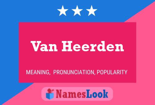 Постер имени Van Heerden