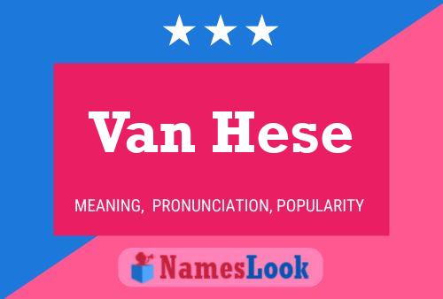 Постер имени Van Hese