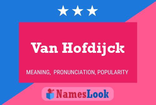 Постер имени Van Hofdijck