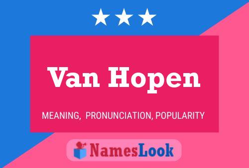 Постер имени Van Hopen