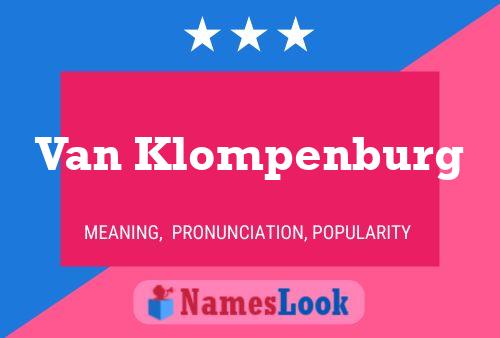 Постер имени Van Klompenburg