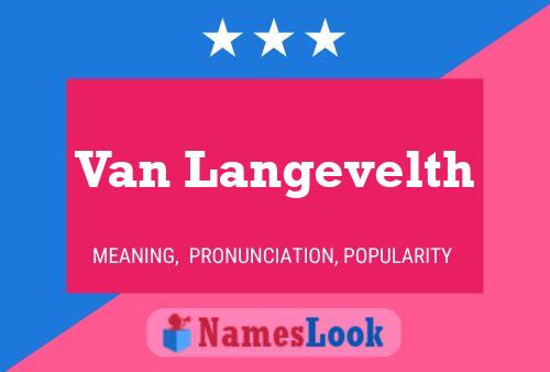 Постер имени Van Langevelth