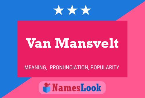 Постер имени Van Mansvelt