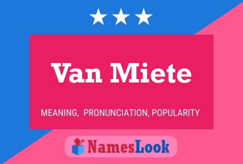 Постер имени Van Miete