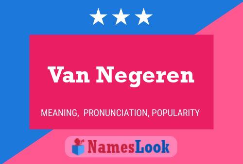 Постер имени Van Negeren