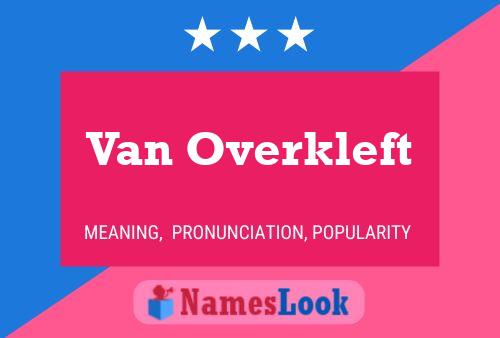 Постер имени Van Overkleft