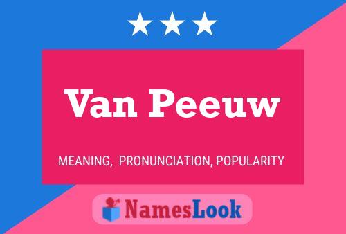 Постер имени Van Peeuw