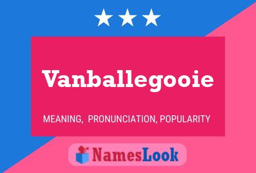 Постер имени Vanballegooie