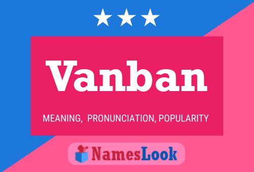 Постер имени Vanban