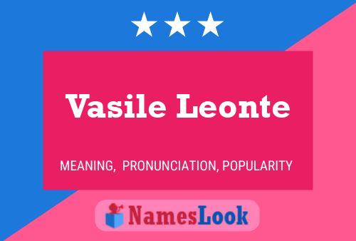 Постер имени Vasile Leonte