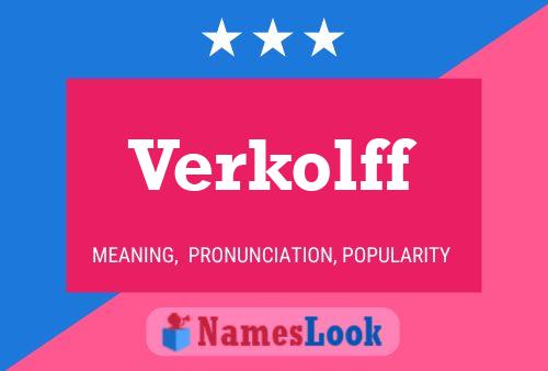 Постер имени Verkolff