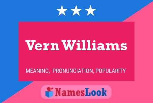 Постер имени Vern Williams