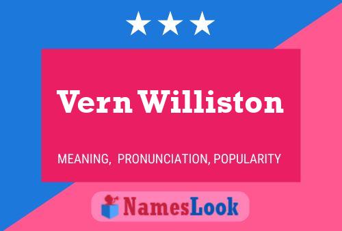 Постер имени Vern Williston