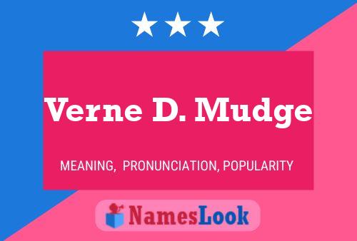 Постер имени Verne D. Mudge