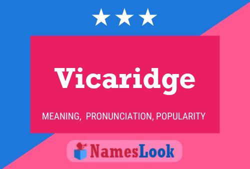 Постер имени Vicaridge