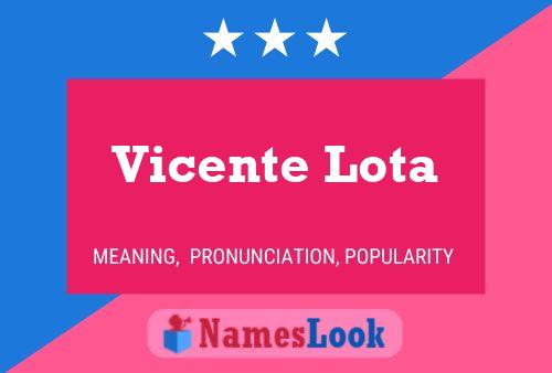 Постер имени Vicente Lota