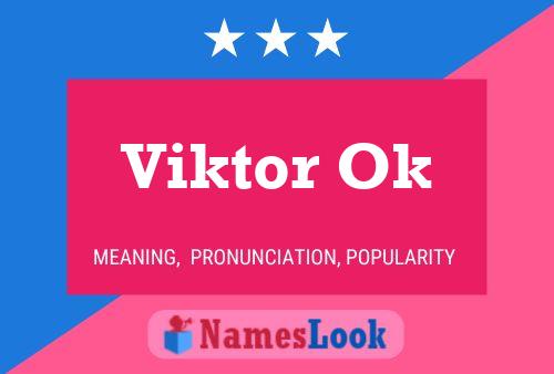 Постер имени Viktor Ok