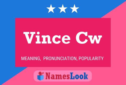 Постер имени Vince Cw