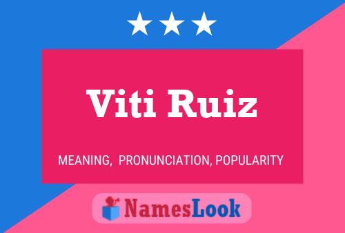 Постер имени Viti Ruiz