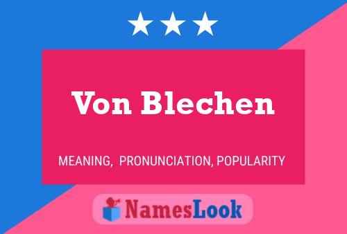 Постер имени Von Blechen