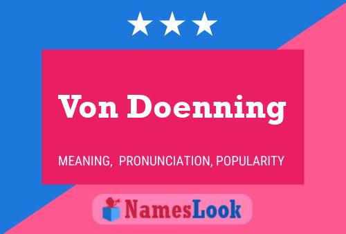 Постер имени Von Doenning