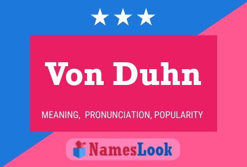 Постер имени Von Duhn