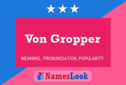 Постер имени Von Gropper