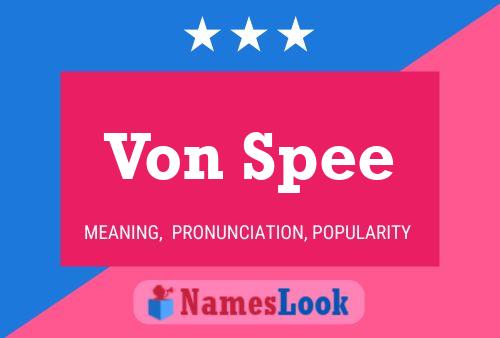 Постер имени Von Spee