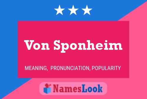 Постер имени Von Sponheim