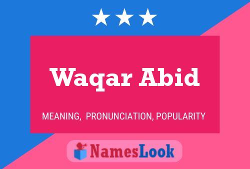 Постер имени Waqar Abid