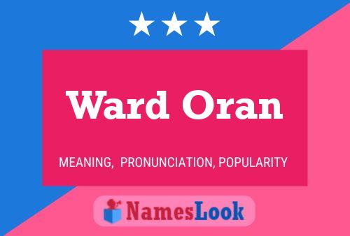 Постер имени Ward Oran