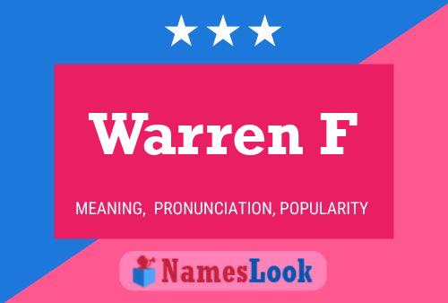 Постер имени Warren F